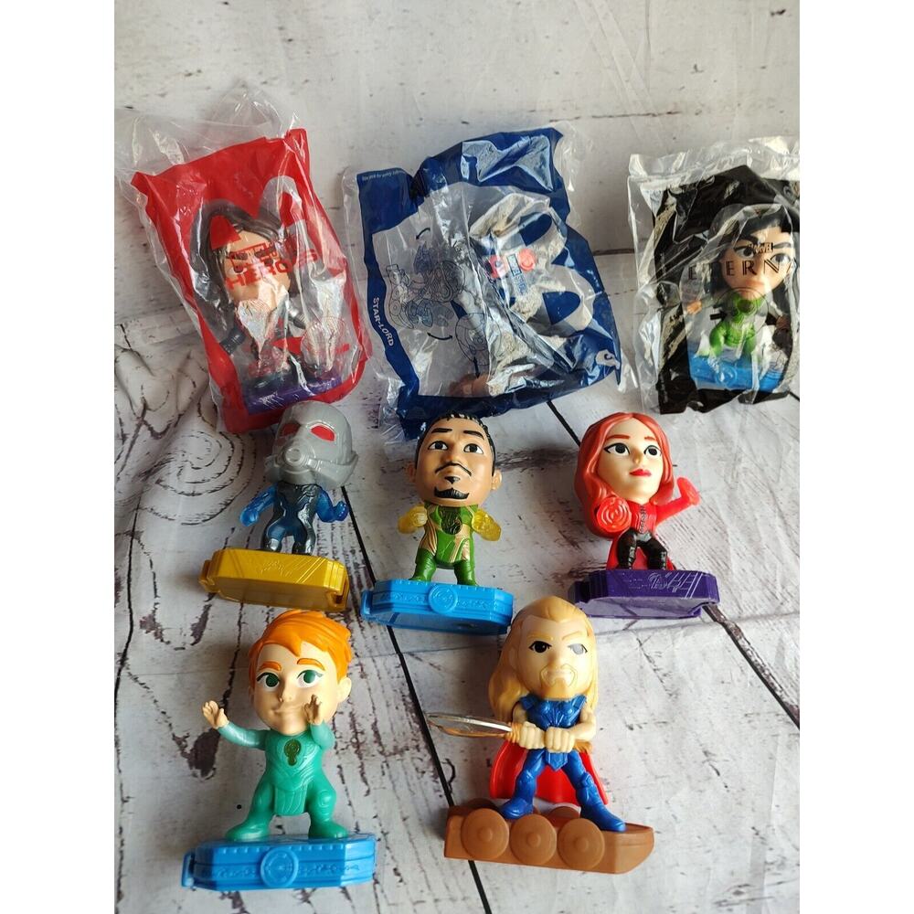 McDonald's Marvel Happy Meal Toys Set Of 8 3 Sealed Cake Toppers